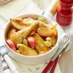 Coquelet mijotée à la bière et fruits de saison